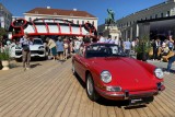 Porsche exhibition stand with historic 911