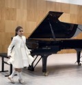 After her performance, Hannah Aleksandrovich greets the audience at the Isidor Bajić Festival in Novi Sad.